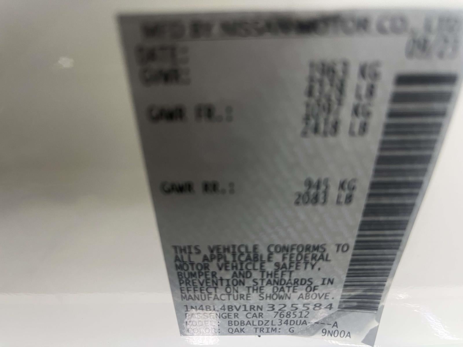 2024 Nissan Altima S FWD