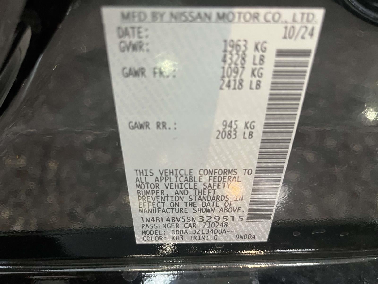 2025 Nissan Altima S FWD