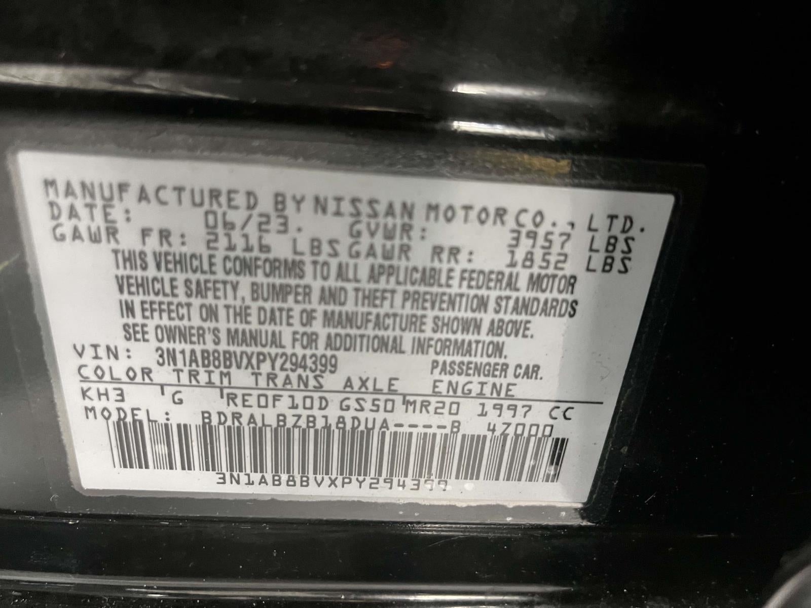 2023 Nissan Sentra S Xtronic CVT