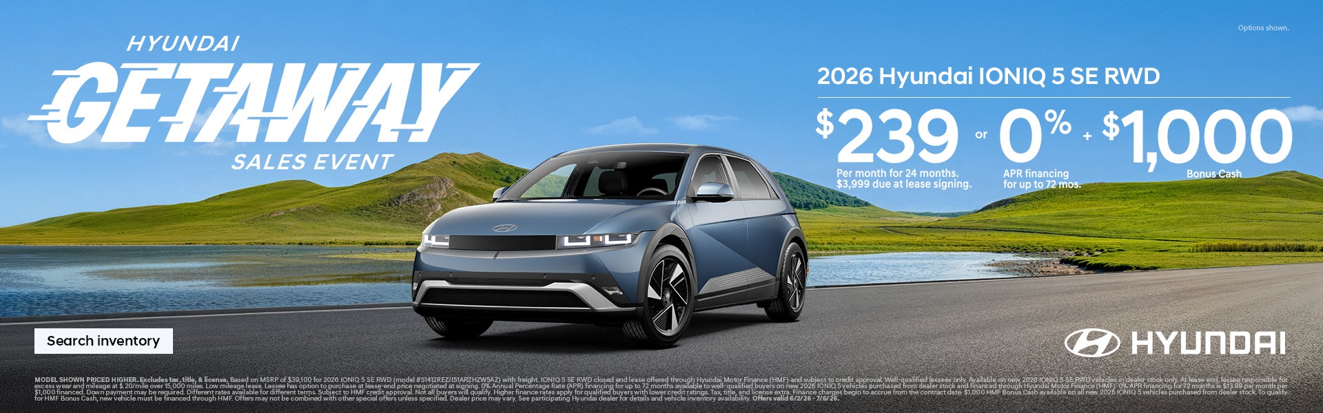 2026 Hyundai IONIQ 5 APR or Lease and Bonus Cash Offer
